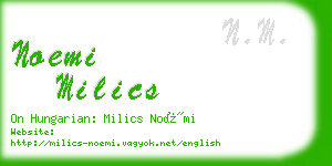 noemi milics business card